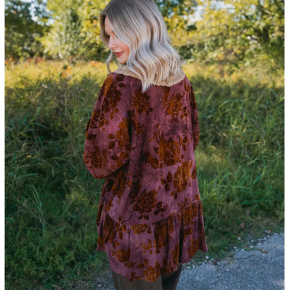 NWT Jaded Gypsy Crushed Petals Jacket One Size - Picture 9 of 10